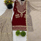 Designer Faux Georgette Embroidered Sharara Suit Set