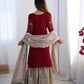 Designer Faux Georgette Embroidered Sharara Suit Set