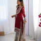Designer Faux Georgette Embroidered Sharara Suit Set