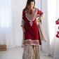 Designer Faux Georgette Embroidered Sharara Suit Set