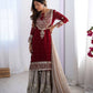 Designer Faux Georgette Embroidered Sharara Suit Set
