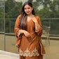 Designer Faux Georgette Embroidered Sharara Suit with Dupatta