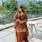 Designer Faux Georgette Embroidered Sharara Suit with Dupatta