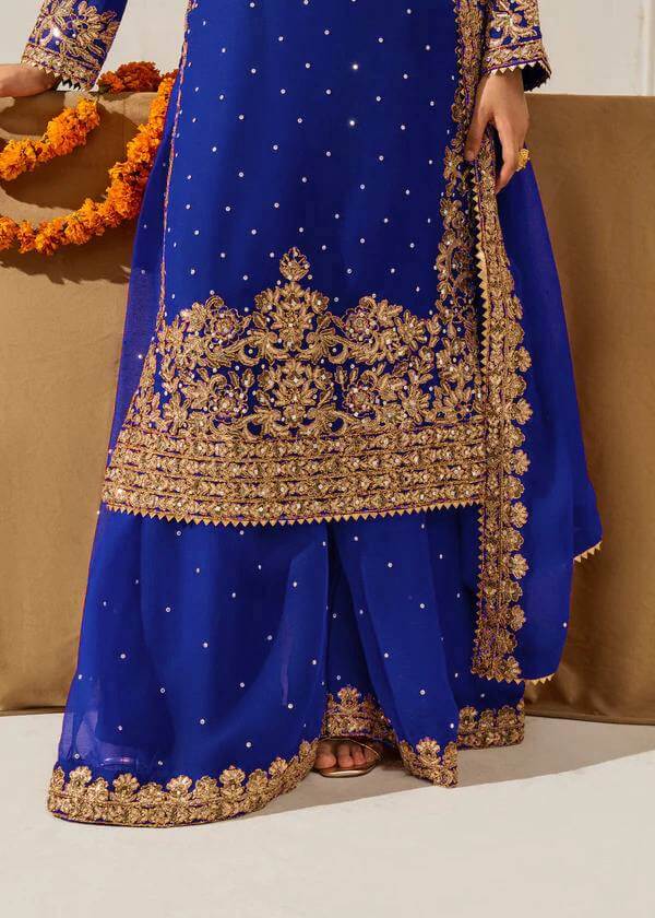 Designer Faux Georgette Embroidered Suit Set