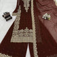 Designer Faux Georgette Embroidered Suit Set