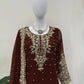 Designer Faux Georgette Embroidered Suit Set