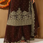 Designer Faux Georgette Embroidered Suit Set