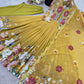 Designer Faux Georgette Floral Embroidered Gown Set
