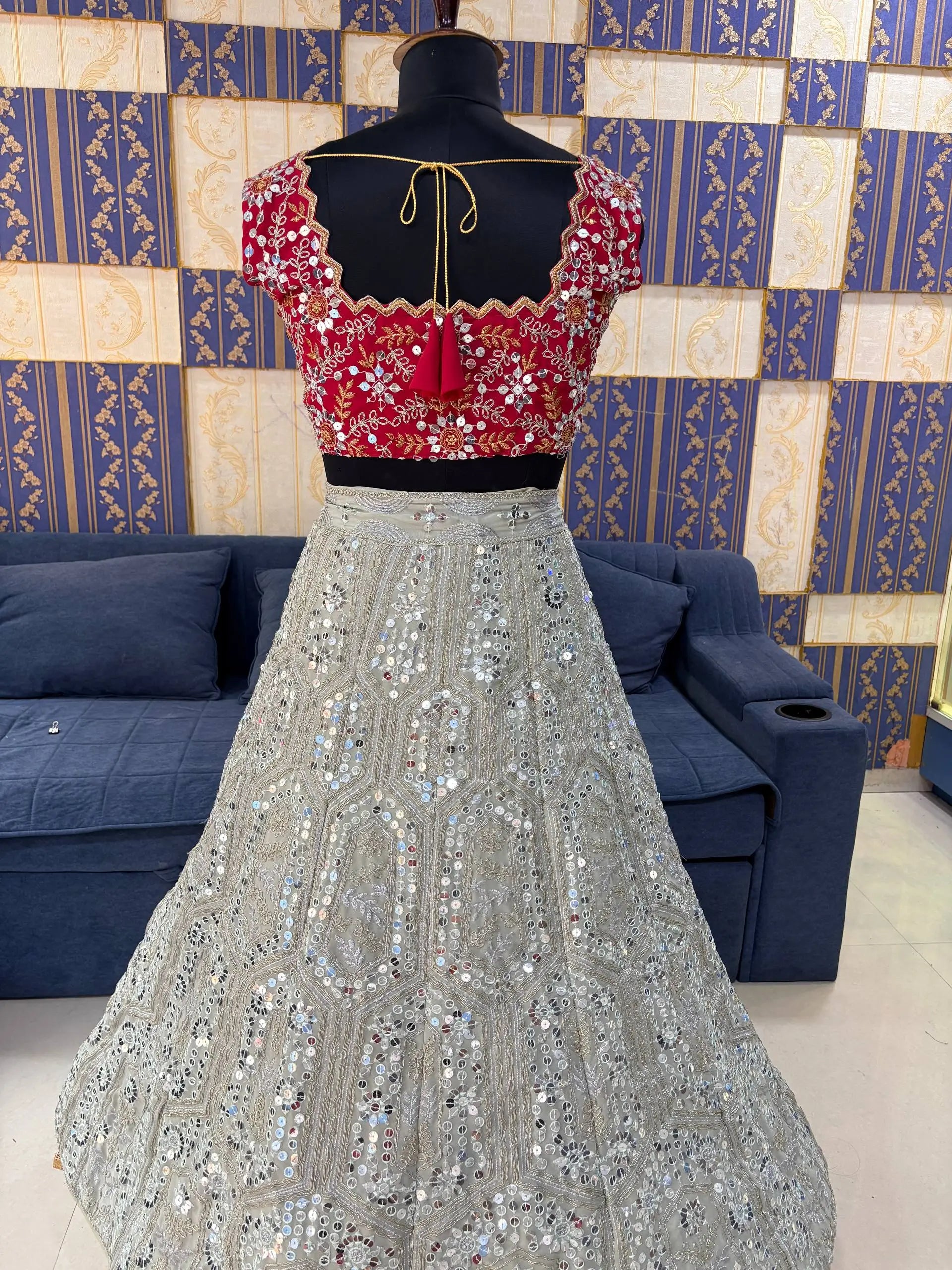 Designer Faux Georgette Lehenga Choli Set for Wedding and Reception Wear