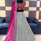 Designer Faux Georgette Lehenga Choli Set for Wedding and Reception Wear