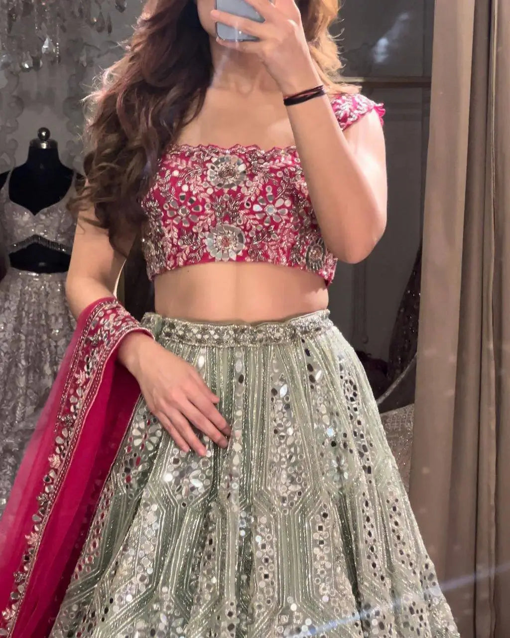 Designer Faux Georgette Lehenga Choli Set for Wedding and Reception Wear