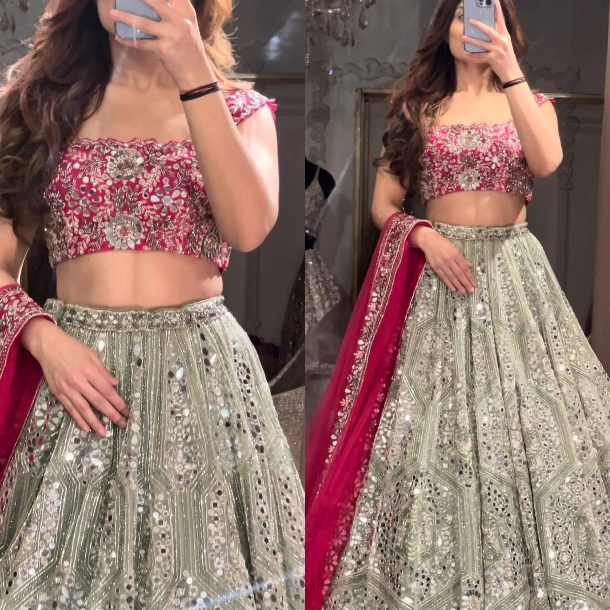 Designer Faux Georgette Lehenga Choli Set for Wedding and Reception Wear