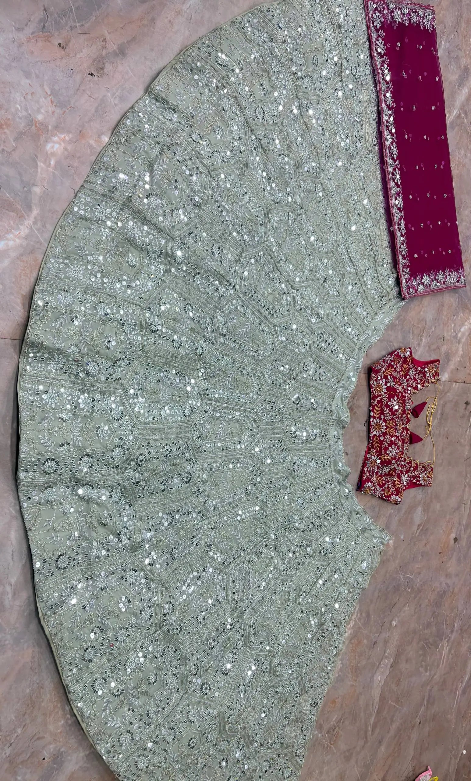 Designer Faux Georgette Lehenga Choli Set for Wedding and Reception Wear