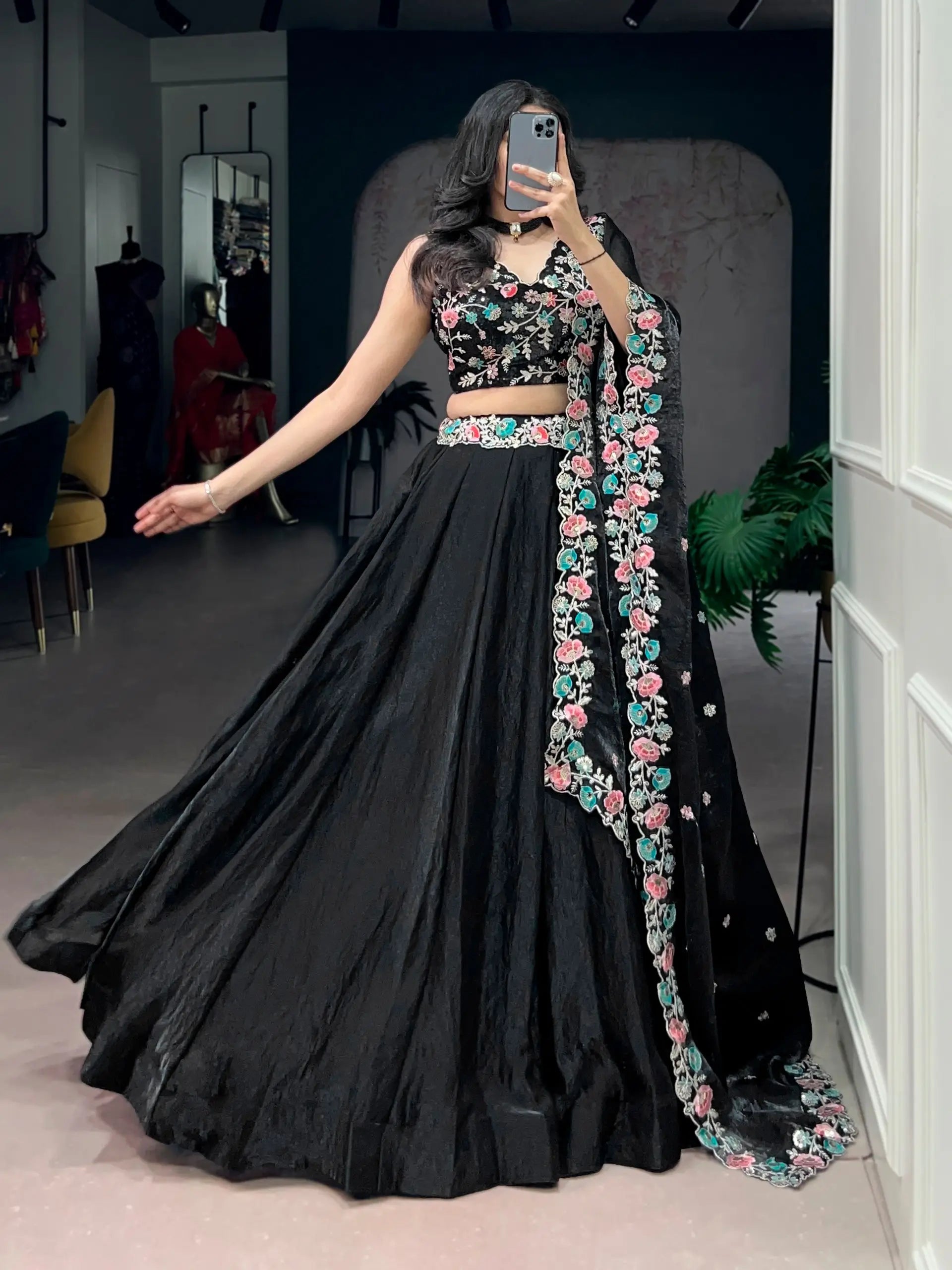 Designer Fendi Embroidered Lehenga Set for Wedding and Party Wear