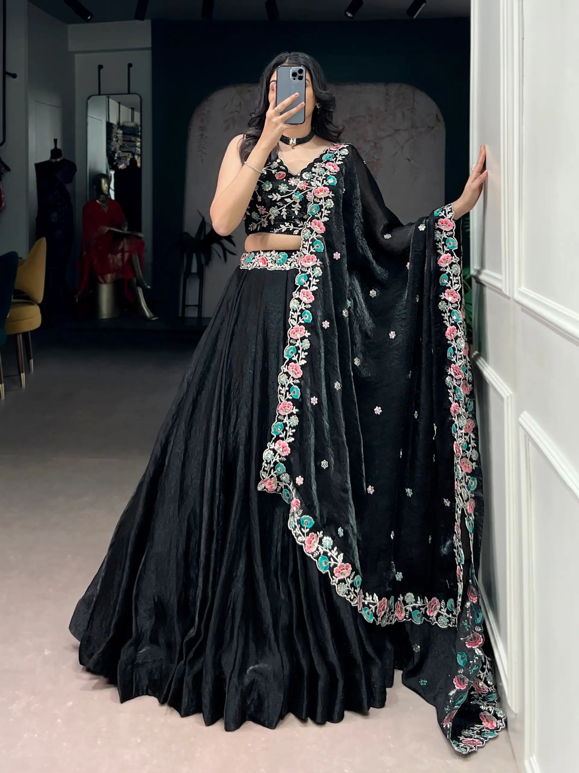 Designer Fendi Embroidered Lehenga Set for Wedding and Party Wear