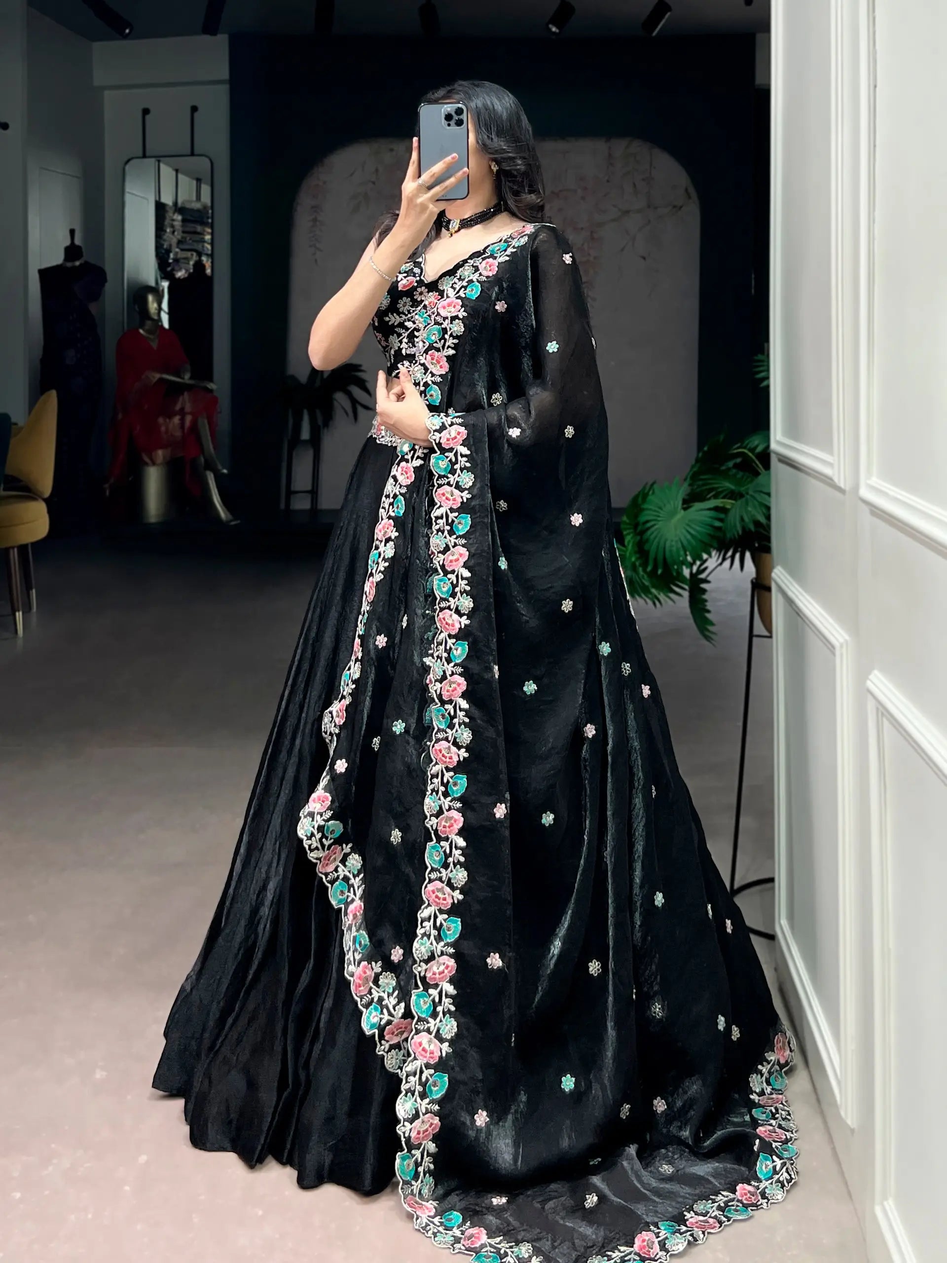 Designer Fendi Embroidered Lehenga Set for Wedding and Party Wear