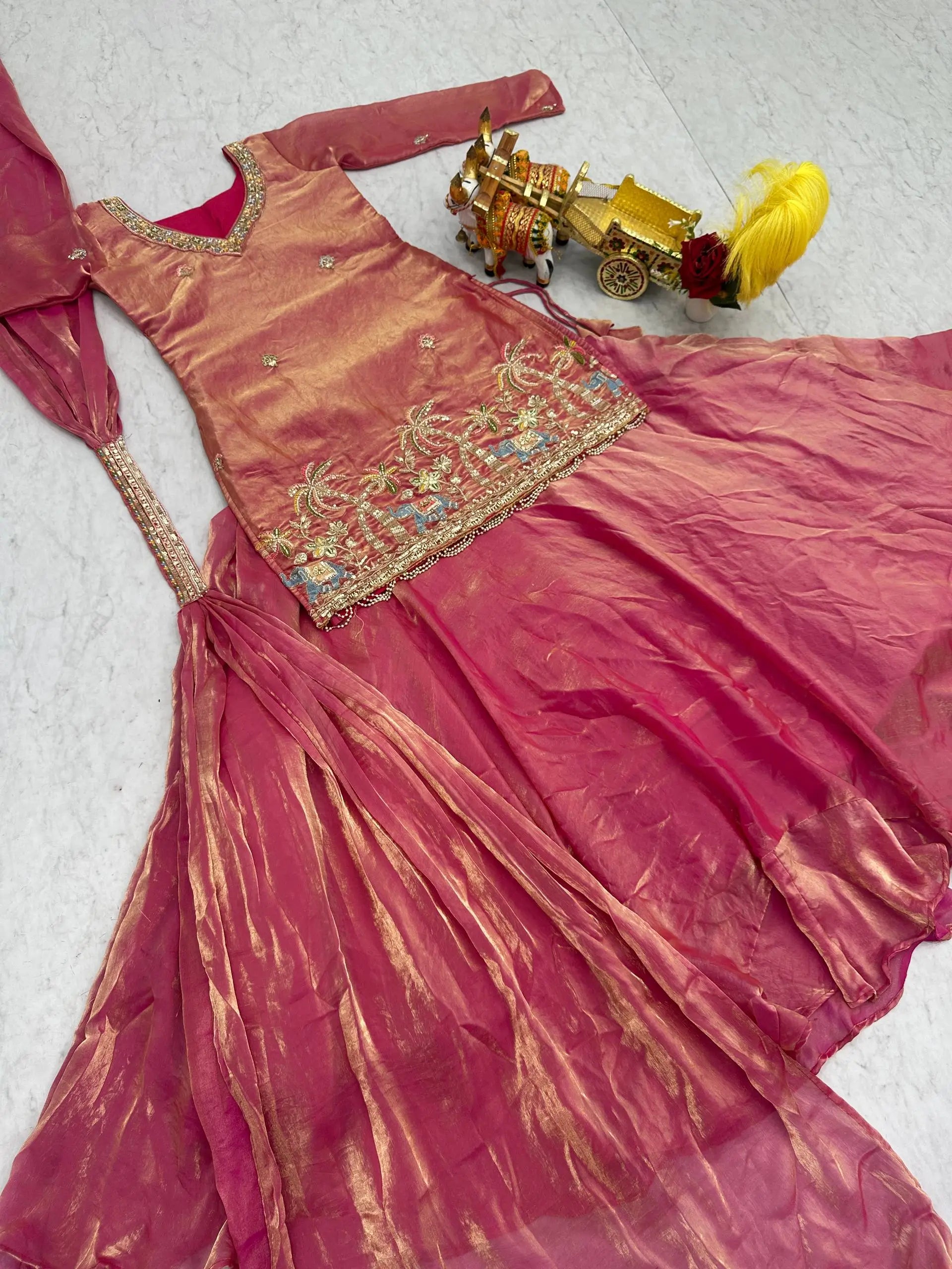Designer Fendy Kurti Lehenga Set with Dupatta for Wedding and Festive Wear