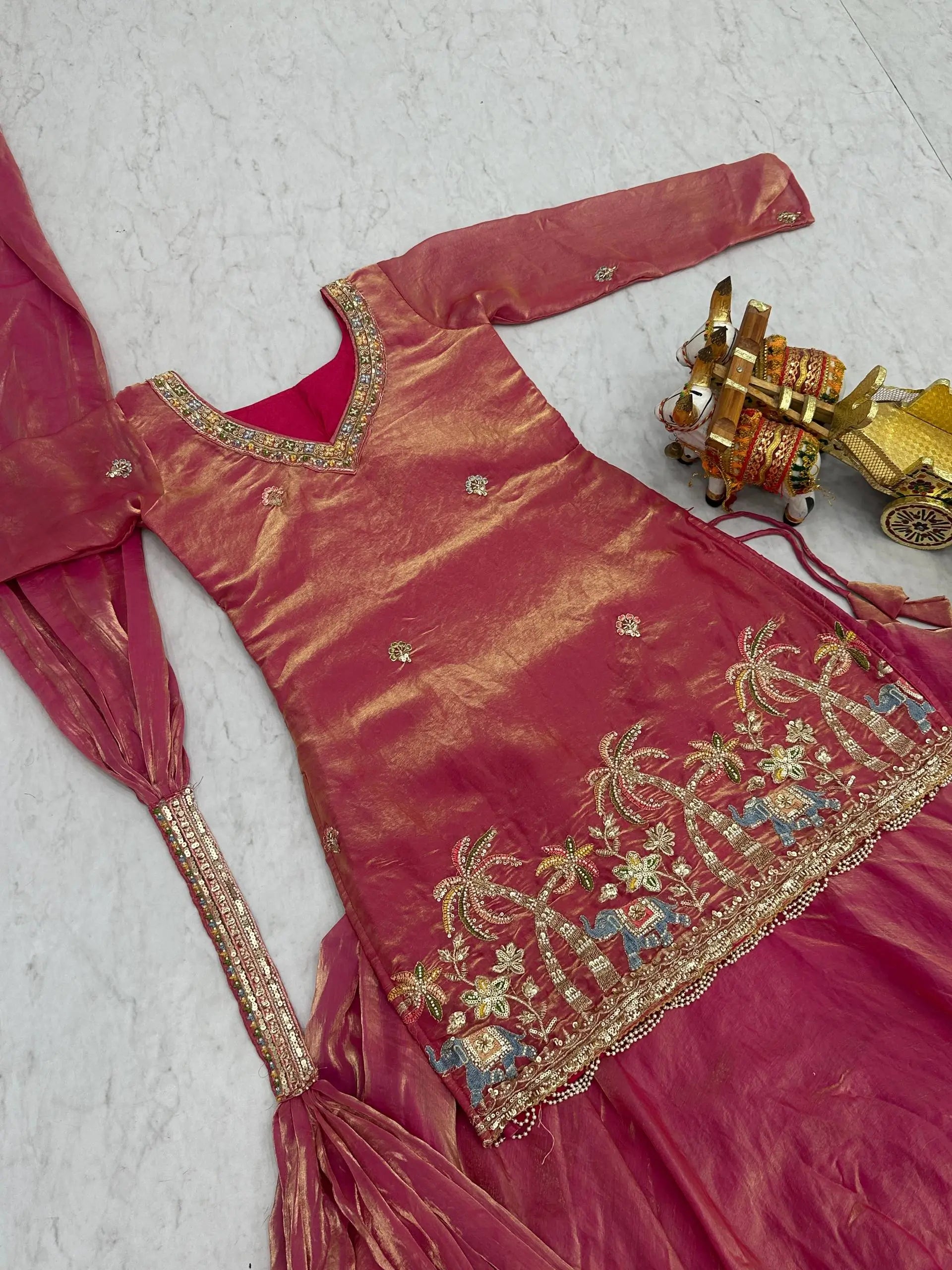 Designer Fendy Kurti Lehenga Set with Dupatta for Wedding and Festive Wear