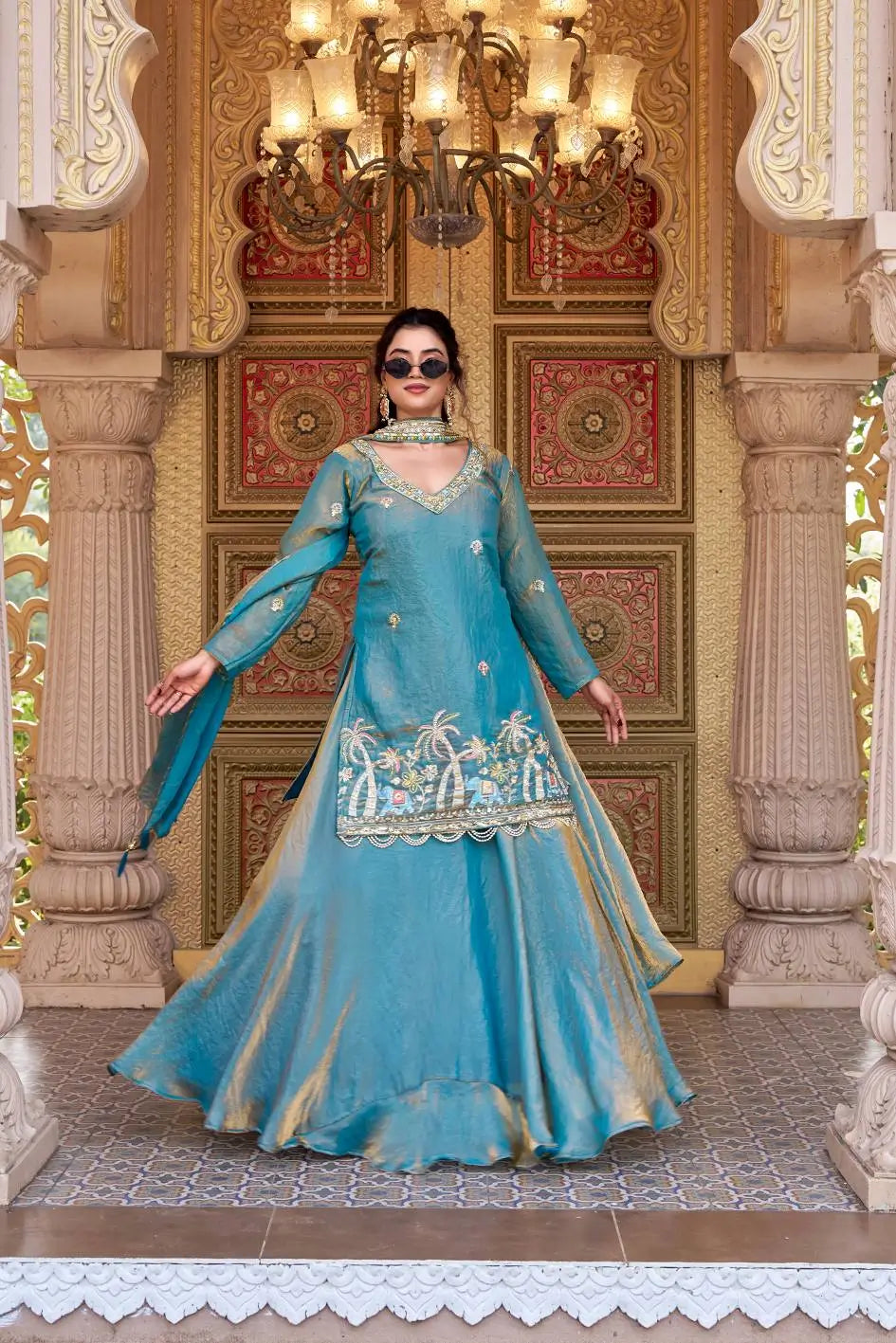 Designer Fendy Kurti Lehenga Set with Dupatta for Wedding and Festive Wear