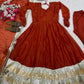 Designer Fendy Silk Anarkali Suit Set