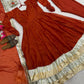 Designer Fendy Silk Anarkali Suit Set