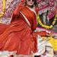 Designer Fendy Silk Anarkali Suit Set