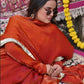 Designer Fendy Silk Anarkali Suit Set