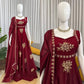 Designer Fendy Silk Gown Palazzo Set for Festive and Party Wear