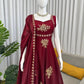 Designer Fendy Silk Gown Palazzo Set for Festive and Party Wear