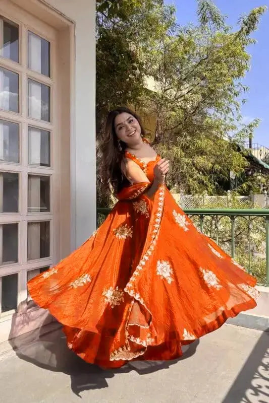 Designer Fendy Silk Gown Palazzo Set for Festive and Party Wear