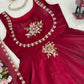 Designer Fendy Silk Gown Palazzo Set for Festive and Party Wear
