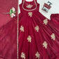 Designer Fendy Silk Gown Palazzo Set for Festive and Party Wear