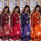 Designer Fendy Silk Gown Palazzo Set for Festive and Party Wear