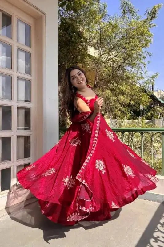 Designer Fendy Silk Gown Palazzo Set for Festive and Party Wear