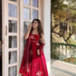 Designer Fendy Silk Gown Palazzo Set for Festive and Party Wear