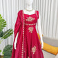 Designer Fendy Silk Gown Palazzo Set for Festive and Party Wear