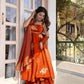 Designer Fendy Silk Gown Palazzo Set for Festive and Party Wear
