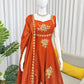 Designer Fendy Silk Gown Palazzo Set for Festive and Party Wear