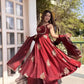 Designer Fendy Silk Gown Palazzo Set for Festive and Party Wear