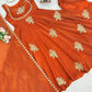 Designer Fendy Silk Gown Palazzo Set for Festive and Party Wear