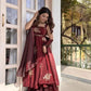 Designer Fendy Silk Gown Palazzo Set for Festive and Party Wear