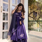 Designer Fendy Silk Gown Palazzo Set for Festive and Party Wear