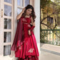 Designer Fendy Silk Gown Palazzo Set for Festive and Party Wear