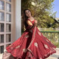 Designer Fendy Silk Gown Palazzo Set for Festive and Party Wear