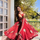 Designer Fendy Silk Gown Sharara Set for Festive and Wedding Wear