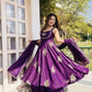 Designer Fendy Silk Gown Sharara Set for Festive and Wedding Wear