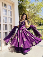 Designer Fendy Silk Gown Sharara Set for Festive and Wedding Wear