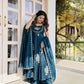 Designer Fendy Silk Gown Sharara Set for Festive and Wedding Wear