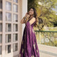 Designer Fendy Silk Gown Sharara Set for Festive and Wedding Wear