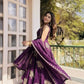 Designer Fendy Silk Gown Sharara Set for Festive and Wedding Wear